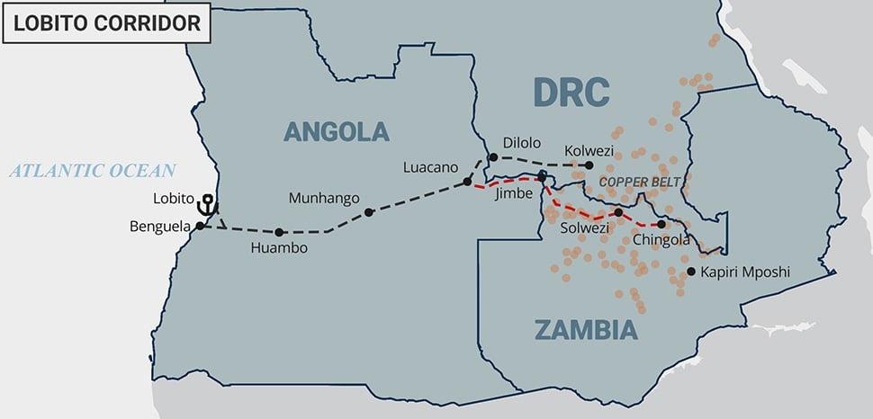 Carte du corridor
                Dilolo-Lobito